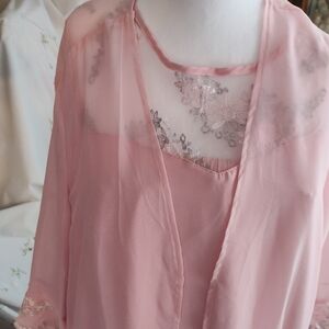Alex Evenings Pink Sheer Lace Dress